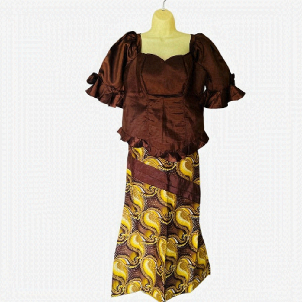 Ankara print Skirt and Blouse Set. size large